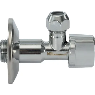 Кран угловой с цангой Millennium 1/2" х 3/8" Нар. (Ш) KVCC1238, УТ000045645