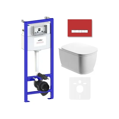 Комплект: инсталляция с унитазом Lavinia Boho Bell Pro Rimless 6 в 1 75110002