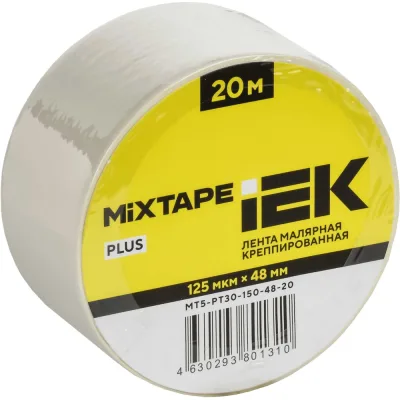 Лента малярная креппированная IEK MIXTAPE PLUS 125мкм 48х20м MT5-PT30-150-48-20