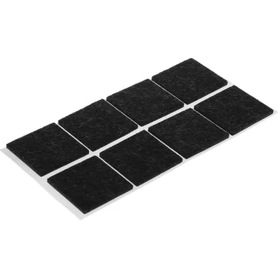 Мебельная накладка ТУНДРА 40x40 мм, квадратная, черная, 8 шт. 2942275