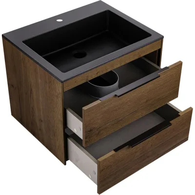 База под раковину VINCEA Chiara 2D 1000 подвесная, 2 выкатных ящика soft-close, T.Oak. VMC-2C2100TO