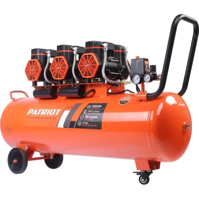 Компрессор поршневой безмасляный Patriot KDS 580 F100 (580 л/мин, 2.85 кВт, 8 бар, 100 л, 2800 об/мин, быстросъем + елочка) 526302499