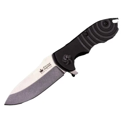 Складной нож Kizlyar Supreme Bloke X cталь N690, StoneWash, рукоять из G10 4650065050685