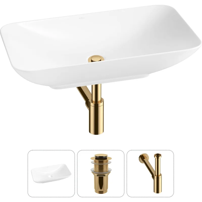 Набор Wellsee 3 в 1 Demure накладная раковина 60x36 см 20214589R