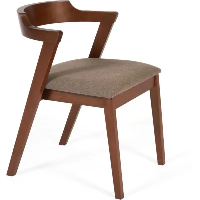 Стул Tetchair комплект 2 шт Versa (верса), мягкое сидение каркас бук, сиденье ткань, 54,5x56x74см, коричневый 13988