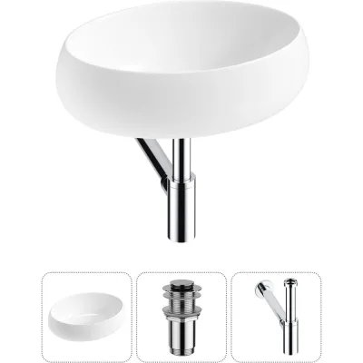 Комплект 3 в 1 Wellsee Lavinia Boho Bathroom Sink накладная раковина 46x31 см (состоит из 3331108 20215067R