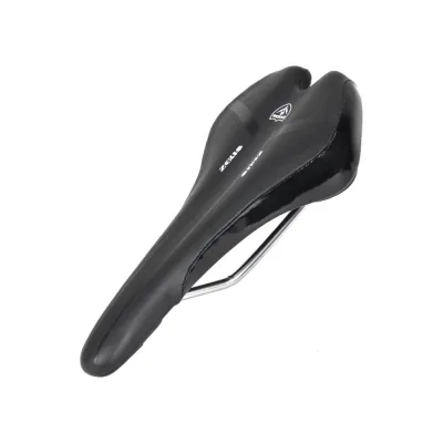 Седло ZEUS Z-1010 MTB Sport 280x143 мм, рельсы сталь, анатомическое, черный/белый HQ-0014019