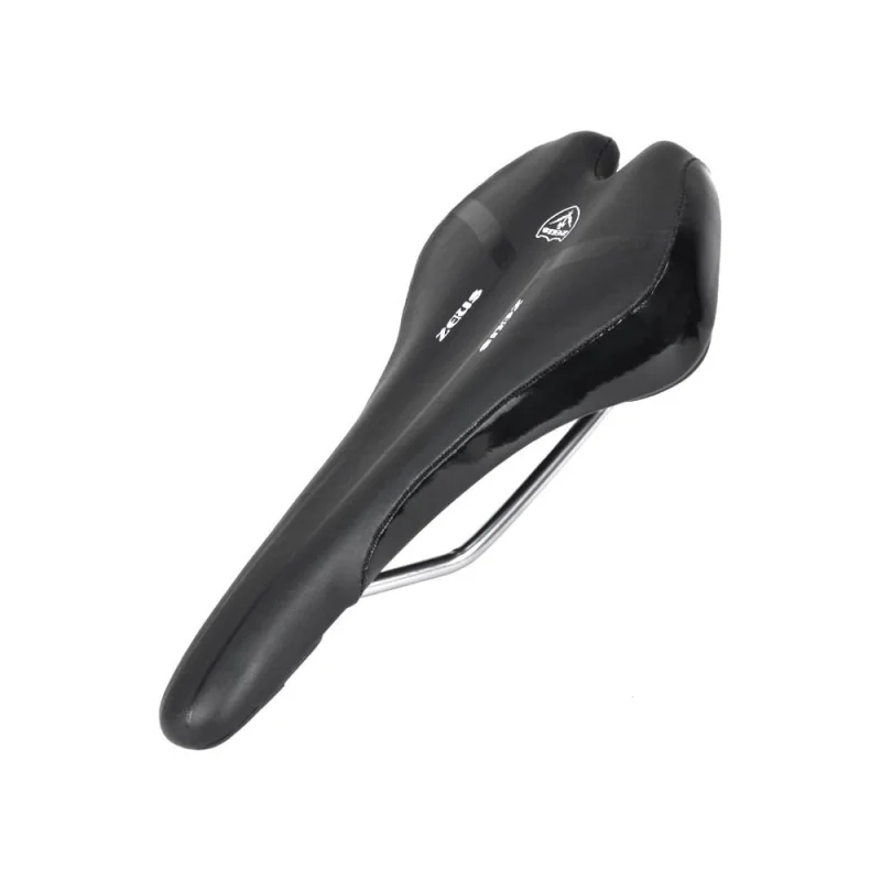Седло ZEUS Z-1010 MTB Sport 280x143 мм, рельсы сталь, анатомическое, черный/белый HQ-0014019