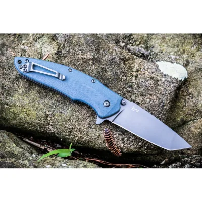 Складной нож Kizlyar Supreme Zorg cталь D2 Grey, Titanium, рукоять из G10 4650065054539
