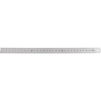 Линейка металлическая двусторонняя ИПК 300 мм steelruler300mm