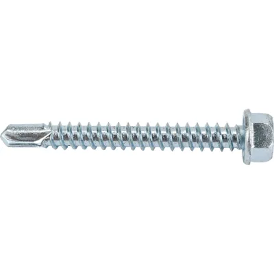 Саморез ZAMETAL 5,5х45 со сверлом и шестигранн. головкой, DIN 7504K, оц., 250 шт ZA081580