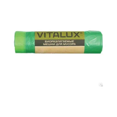 Мешки для мусора зеленые с тесьмой VitaLux БИО (20 шт; 60 л; 75х60 см; 14 мкм) Концепция Быта 1251