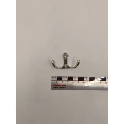 Крючок настенный Крепстор №1010 двойной фигурный, хром, Пакет 6 шт. 4665317041731