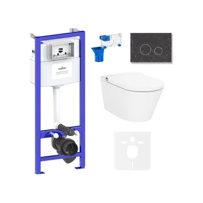 Инсталляция с умным подвесным унитазом Lavinia Boho Smart V-Clean в комплекте 7 в 1 87561172