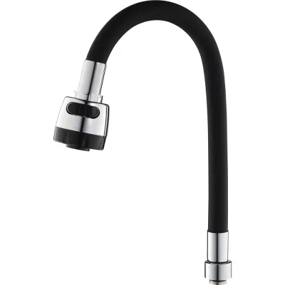 Излив для кухни AQUEDUC 348903 50 см. гибкий. цинковая гайка. двухрежим. аэратор. черный ЭК000148903