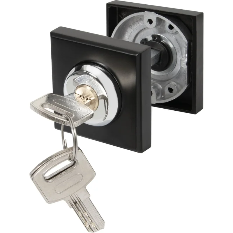 Ручка поворотная с фиксацией ключом AJAX BK6.FIX.JK BL-24 черный 49807