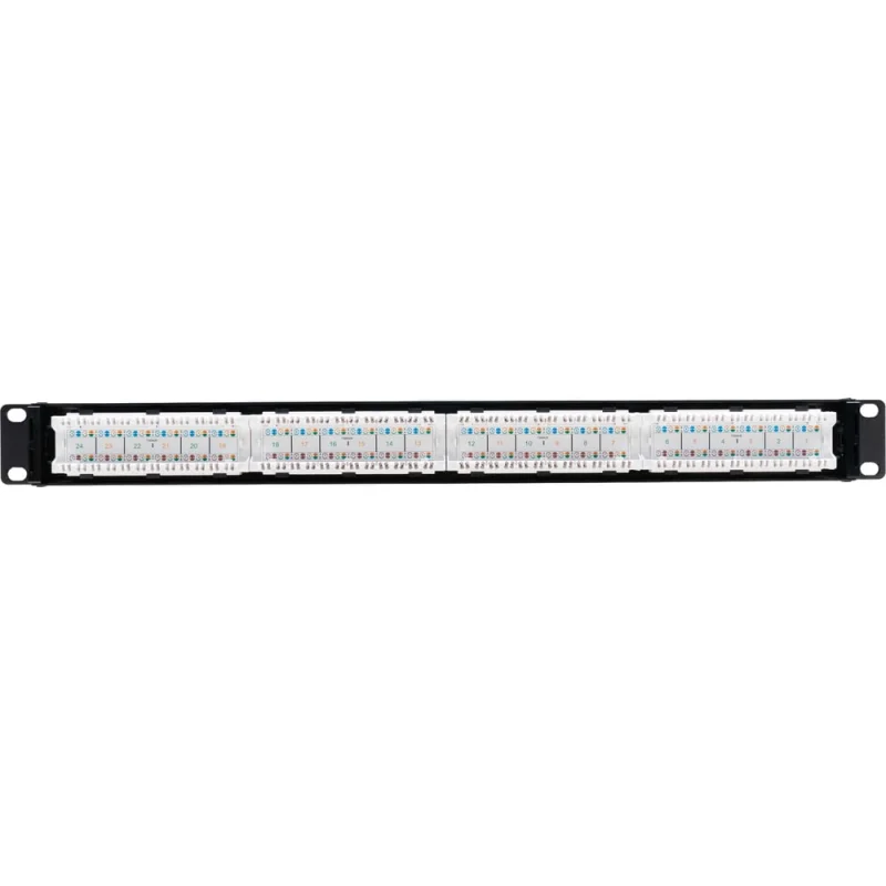 Патч-панель Filum 19, 1U, Cat 5e, 24 порта RJ45 (8p8c), неэкранированная, Dual IDC (110/KRONE) FL-PP-5E24U1