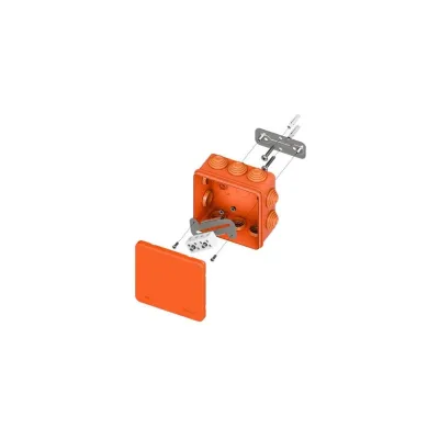 Коробка огнестойкая EKF E45, 100x100x50 мм, с клеммниками, 4 полюса, 0.5-10 мм2, IP55 HF plc-kmfr-100-410