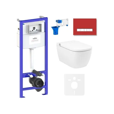 Инсталляция с умным подвесным унитазом Lavinia Boho Smart V-Clean в комплекте 7 в 1 87561130