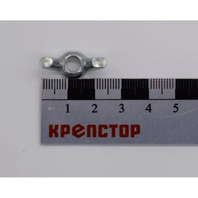 Гайка барашковая М6 цинк DIN 315, 200 шт Крепстор 4665316945689