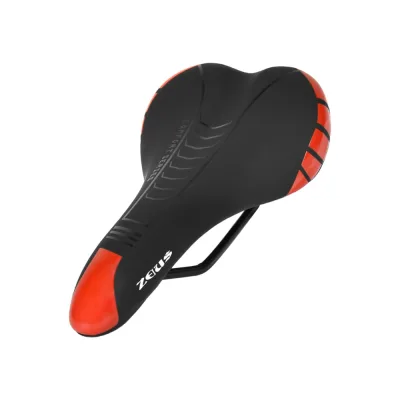 Седло ZEUS Z-6300 MTB Sport 280 140 мм, черный/красный, 370 гр H000017583