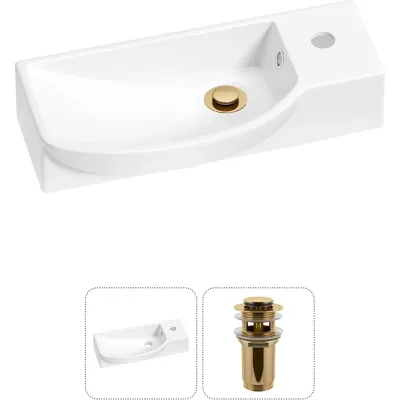 Комплект Wellsee 2 в 1 Lavinia Boho Bathroom Sink накладная/подвесная раковина 50x24 см 20216163R