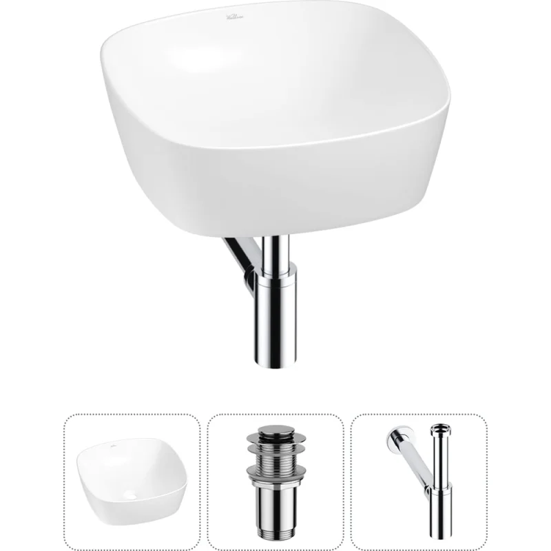 Набор Wellsee 3 в 1 Ground Breaking накладная раковина 40x40 см 20212129R