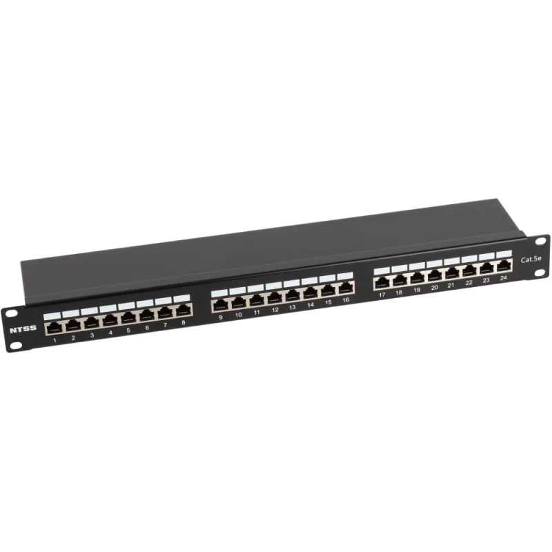 Патч-панель NTSS 24 FTP порта RJ45, cat.5е, 1U, Krone IDC NTSS-PP-1U-24-FTP-RJ45-5e-K