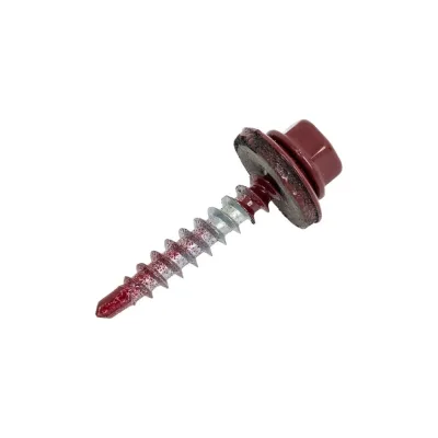 Саморез кровельный ЮпитерСталь винно-красный 4,8х35 RAL3005, 250 шт., ZJU01188