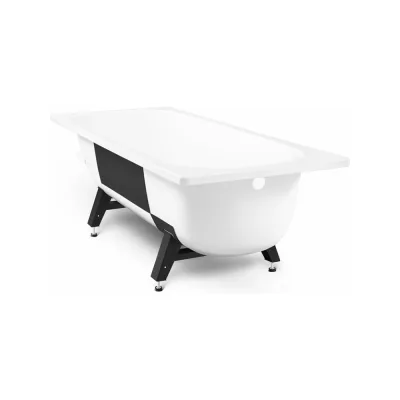 Ванна стальная ВИЗ TEVRO 150x75x40 см, с опорной подставкой, без ранта, белый лотос, форма Тонда Т-52302