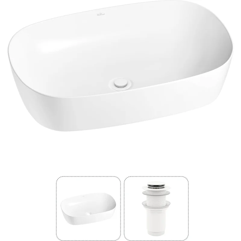 Набор Wellsee 2 в 1 Ground Breaking накладная раковина 61x39 см 20212352R