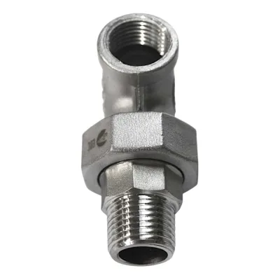 Американка угловая NEWKEY нр/вр нержавеющая, AISI304 DN15 (1/2), (CF8), PTFE, PN16 NK-ADMY15/4