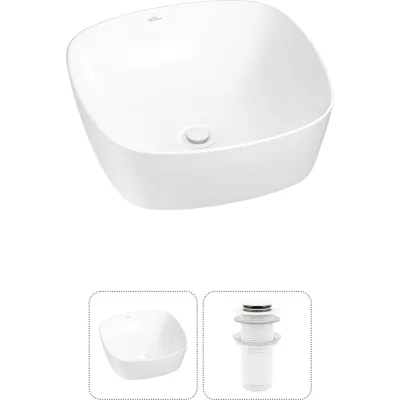 Набор Wellsee 2 в 1 Ground Breaking накладная раковина 40x40 см 20212128R