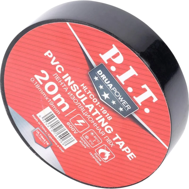 ΠΠ΅Π½ΡΠ° ΠΈΠ·ΠΎΠ»ΡΡΠΈΠΎΠ½Π½Π°Ρ P.I.T. DRUA (19ΠΌΠΌ/20ΠΌ/0.18ΠΌΠΌ,ΡΠ΅ΡΠ½,ΠΠΠ₯,600Π,0~80Π‘,ΠΎΠ³Π½Π΅ΡΡ, 10 ΡΡ Π² ΡΠΏ) HLTC01-1918