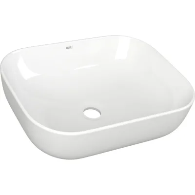 Прямоугольная накладная раковина Bauedge BAU Stil PRO 50x40, белая NQ0003-PRO