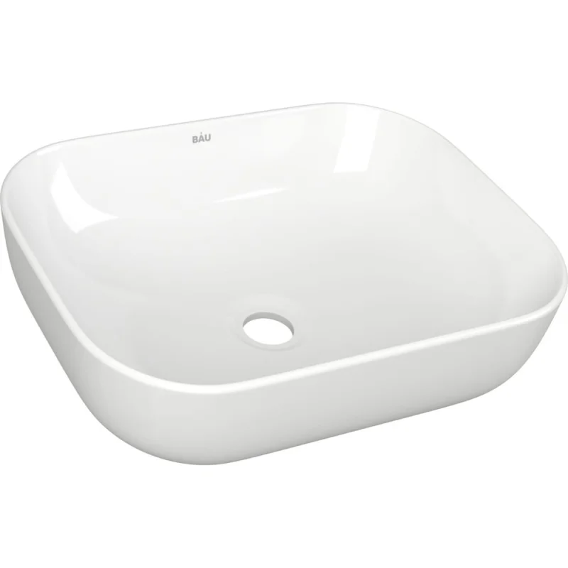 Прямоугольная накладная раковина Bauedge BAU Stil PRO 50x40, белая NQ0003-PRO