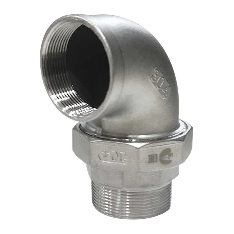 Американка угловая NEWKEY нр/вр нержавеющая, AISI304 DN50 (2), (CF8), PTFE, PN16 NK-ADMY50/4