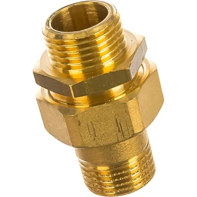Соединитель латунный (1/2"; штуцер/штуцер) для трубопровода GENERAL FITTINGS 51037-S/S-1/2