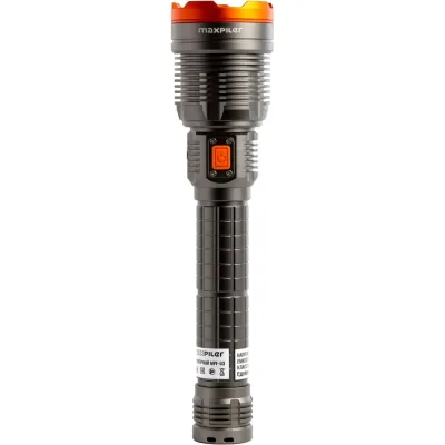 Фонарь ручной аккумуляторный MAXPILER  (8000/1000Лм, LED COB, 2 режима, 1,5-3ч, 7.4В/5000мАч, индикация заряда), MPF-03