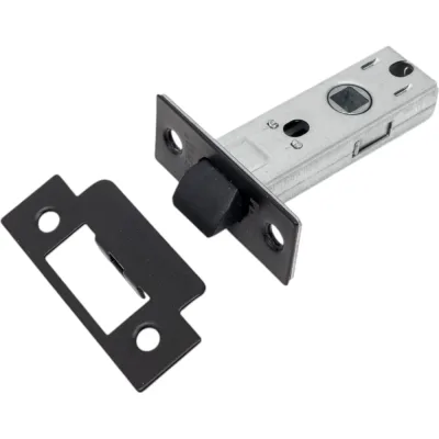 Межкомнатная защелка Ренц пластиковый язычок, черный INL 5-45 plastic Black