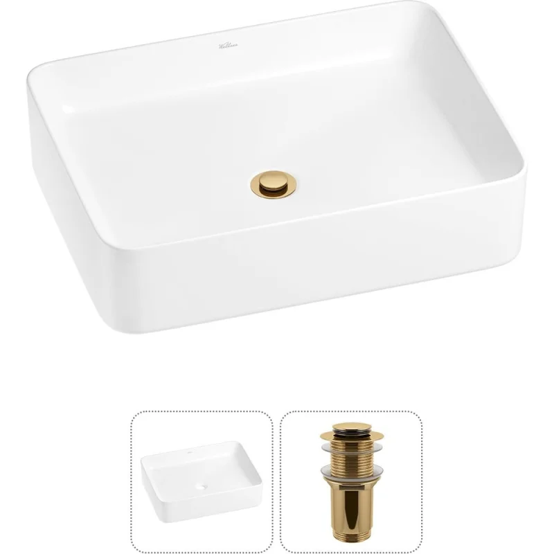 Набор Wellsee 2 в 1 Mint накладная раковина 50x38 см 20212479R