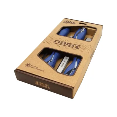 Набор из 4 плоских стамесок с ручкой Narex HEAVY DUTY (6,12,20,26) 860701
