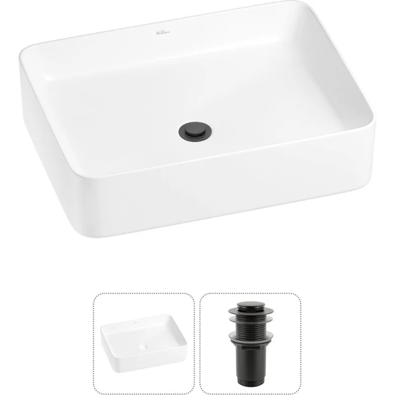 Набор Wellsee 2 в 1 Mint накладная раковина 50x38 см 20212478R