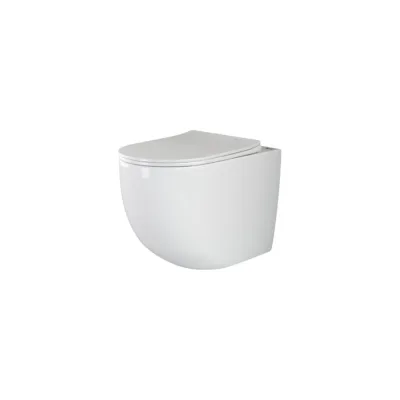 Унитаз соло Ceramicanova MIA Rimless с крепежом, с сиденьем-крышкой с микролифтом CN1810