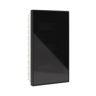 Щит распределительный встраиваемый DKC Frame ЩРВ-П пластиковый IP40 529х312х100 мм 36 модулей черная дверь (F36B1BDDIY)