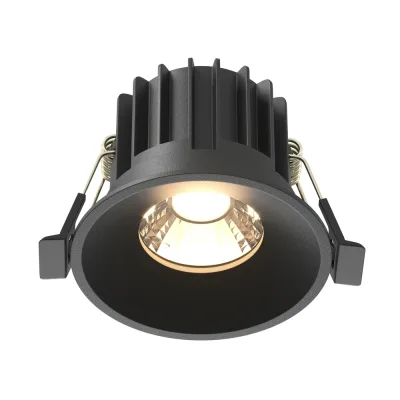 Светильник встраиваемый светодиодный черный 12 Вт 3000К IP20 Maytoni Round (DL058-12W3K-B)