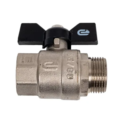 Шаровой кран для воды ONDO 3/4", г/ш, бабочка, никель ONFMB034
