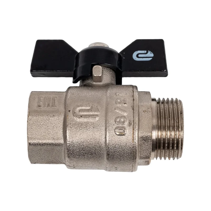 Шаровой кран для воды ONDO 3/4", г/ш, бабочка, никель ONFMB034