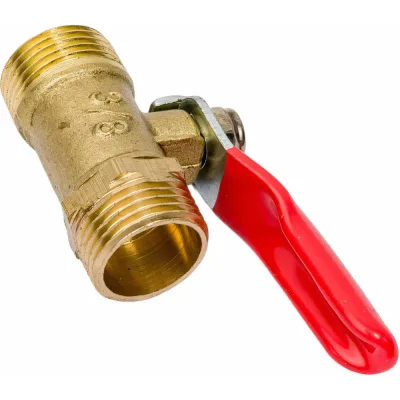 Кран шаровый наружная резьба 3/8"M x 3/8"M, латунь Pegas pneumatic 4415