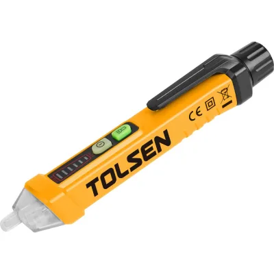 Тестер напряжения бесконтактный TOLSEN Industrial 12-1000 В, 50/60 Гц, 3 диапазона, 2x1.5 В AAA 38110